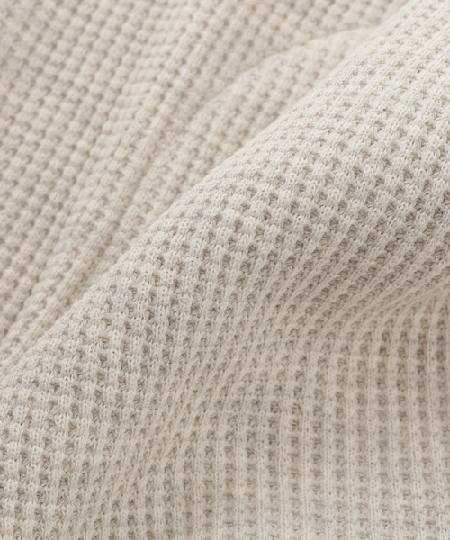 RIDING HIGH（ライディングハイ）の「RIDING HIGH / ライディングハイ BRAVO YARN WAFFLE CARDIGAN（カーディガン/ボレロ・メンズ・グレー/アイボリー・LARGE/MEDIUM）」の3枚目の写真