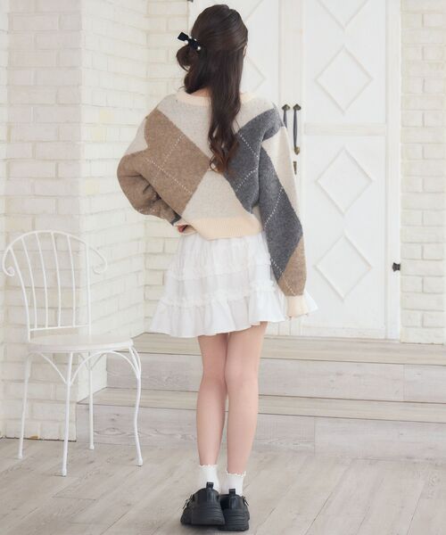 mayko 様epoca ☆リネン混 花柄 ジップアップニットジャケット 40 シングル前テーラードニットジャケット(02_M 42_マスタード