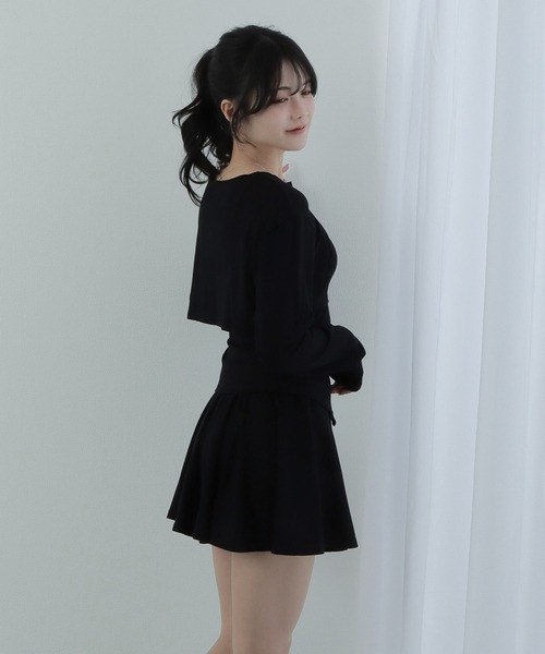 M DOLLY(エムドリー)の「bolero+flare mini set up/ボレロ+フレアミニセットアップ(セットアップ・レディース・グレー/ブラック・M/S)」の6枚目の写真