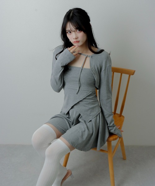 M DOLLY(エムドリー)の「bolero+flare mini set up/ボレロ+フレアミニセットアップ(セットアップ・レディース・グレー/ブラック・M/S)」の8枚目の写真