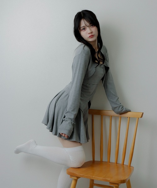 M DOLLY(エムドリー)の「bolero+flare mini set up/ボレロ+フレアミニセットアップ(セットアップ・レディース・グレー/ブラック・M/S)」の11枚目の写真