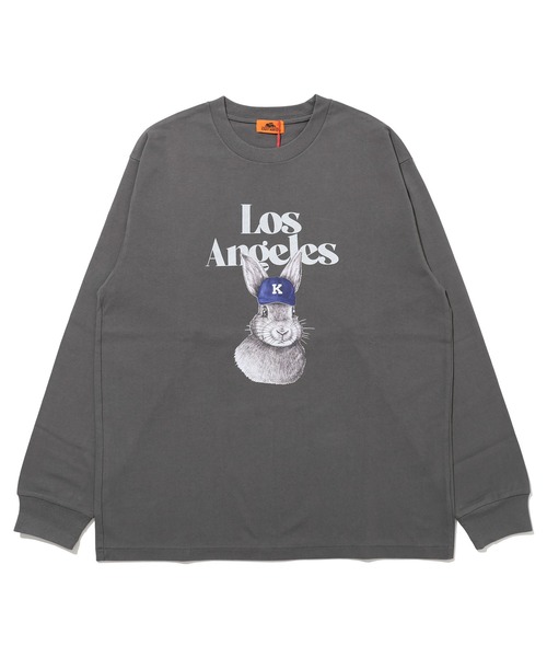 KRIFF MAYER（クリフメイヤー）の「RUUUコラボロンT(LA)（Tシャツ/カットソー・メンズ・オフホワイト/ネイビー/ベージュ/チャコール・LARGE/MEDIUM/X-LARGE）」の3枚目の写真