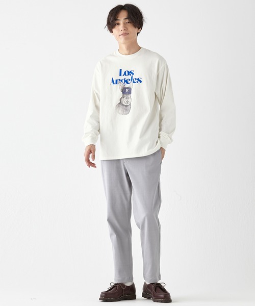 KRIFF MAYER（クリフメイヤー）の「RUUUコラボロンT(LA)（Tシャツ/カットソー・メンズ・オフホワイト/ネイビー/ベージュ/チャコール・LARGE/MEDIUM/X-LARGE）」の7枚目の写真