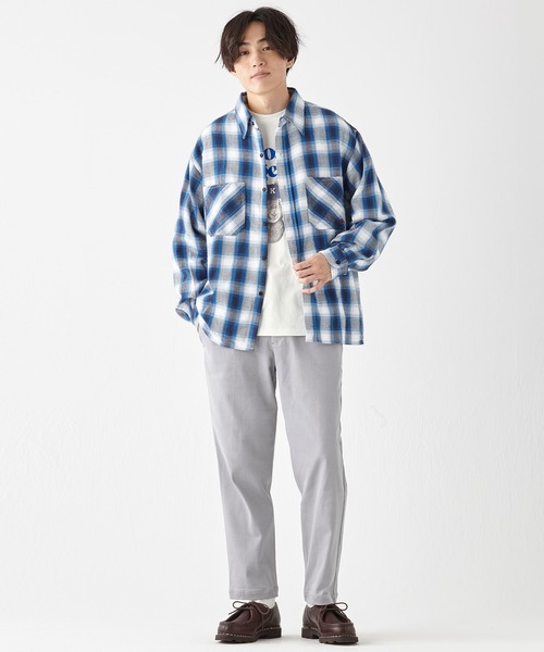 KRIFF MAYER（クリフメイヤー）の「RUUUコラボロンT(LA)（Tシャツ/カットソー・メンズ・オフホワイト/ネイビー/ベージュ/チャコール・LARGE/MEDIUM/X-LARGE）」の10枚目の写真