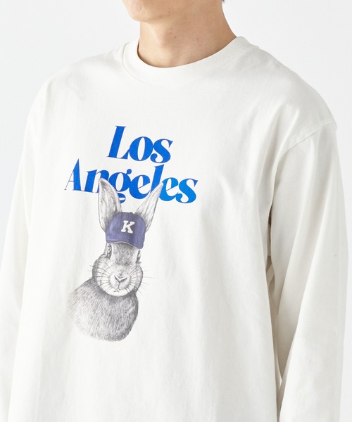 KRIFF MAYER（クリフメイヤー）の「RUUUコラボロンT(LA)（Tシャツ/カットソー・メンズ・オフホワイト/ネイビー/ベージュ/チャコール・LARGE/MEDIUM/X-LARGE）」の11枚目の写真