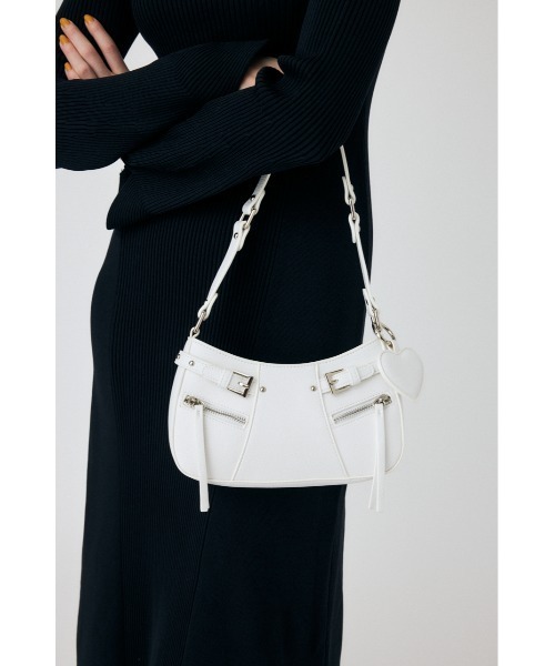 MOUSSY（マウジー）の「【WEB限定カラー】KEY CHAIN COMBI バッグ（ショルダーバッグ・レディース・ホワイト/ブラウン/ピンク/グレー・FREE）」の2枚目の写真