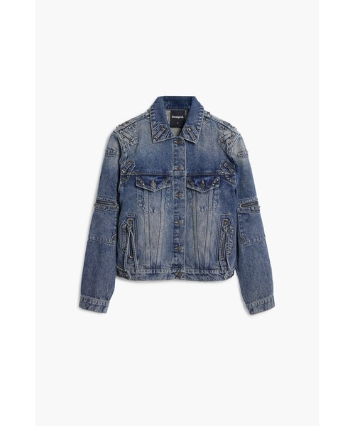 Desigual(デシグアル)の「CACTUS エンブロイダリーデニム トラッカージャケット ライトブルー(デニムジャケット・レディース・ブルー・XL/L/M/S/XS)」の7枚目の写真