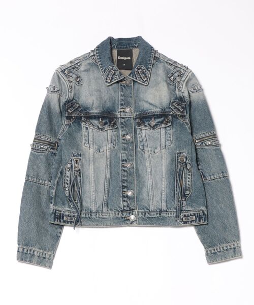 Desigual(デシグアル)の「CACTUS エンブロイダリーデニム トラッカージャケット ライトブルー(デニムジャケット・レディース・ブルー・XL/L/M/S/XS)」の8枚目の写真