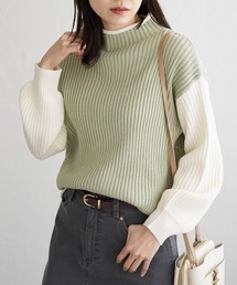 ikka | 配色ワイドリブニットプルオーバー(ニット/セーター)