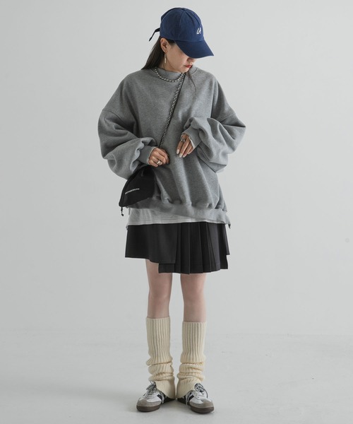 bohmal（ボマール）の「リブルーズソックス/レッグウォーマー（ソックス/靴下・レディース・チャコールグレー/ブラック/アイボリー・FREE）」の7枚目の写真