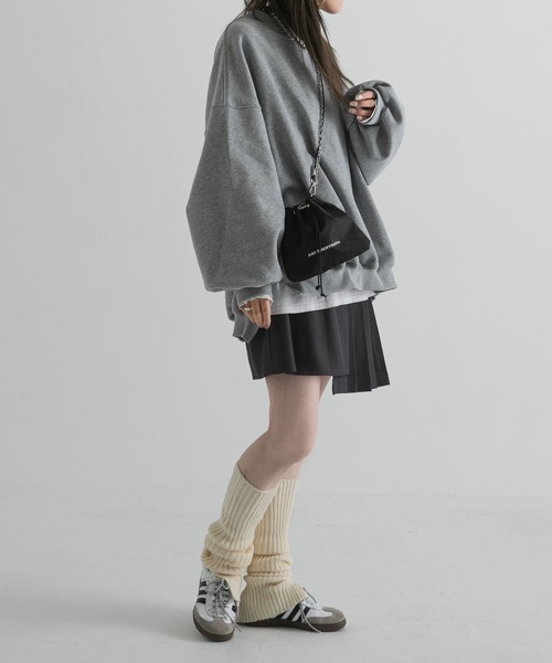 bohmal（ボマール）の「リブルーズソックス/レッグウォーマー（ソックス/靴下・レディース・チャコールグレー/ブラック/アイボリー・FREE）」の9枚目の写真