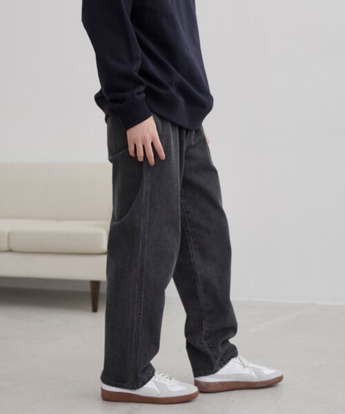 coen（コーエン）の「【C.DENIMS】リラックスデニムテーパードパンツ（その他パンツ・メンズ・オフホワイト/グレー/ライトブルー/ネイビー・M/L/XL）」の19枚目の写真