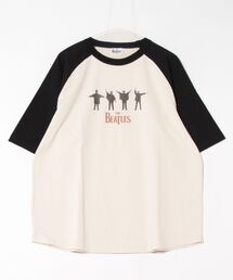 THE BEATLES ビートルズ 赤盤青盤Tシャツ ホワイトMサイズ ザ・ビートルズ『赤盤』『青盤』Tシャツ、つぶやくだけでゲット