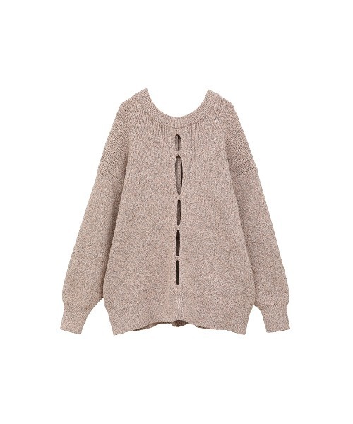 CLANE（クラネ）の「CLANE/クラネ/W FACE COLOR MIX HOLE SLEEVE C/D（カーディガン/ボレロ・レディース・アイボリー/ブラック/ピンク・1）」の21枚目の写真