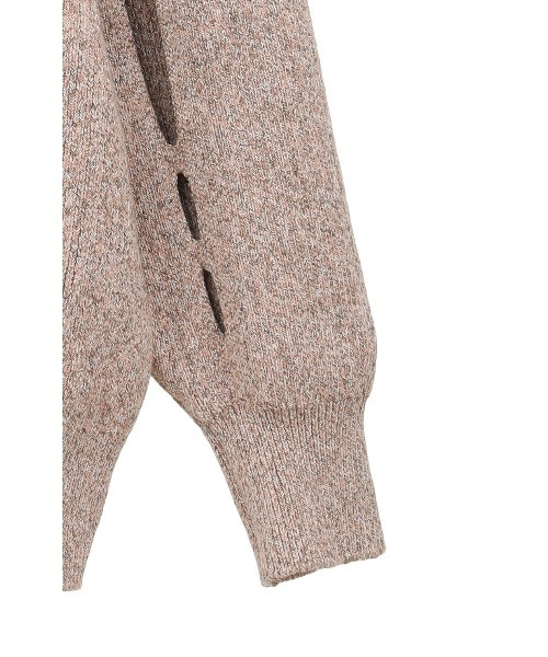 CLANE（クラネ）の「CLANE/クラネ/W FACE COLOR MIX HOLE SLEEVE C/D（カーディガン/ボレロ・レディース・アイボリー/ブラック/ピンク・1）」の19枚目の写真