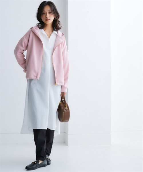 nissen（ニッセン）の「オーバーサイズブロードスキッパーシャツワンピース（UVカット・イージーケア）（シャツワンピース・レディース・グリーン系その他/オフホワイト/ブルー/ピンク系その他・L/M/S/3L/LL）」の7枚目の写真