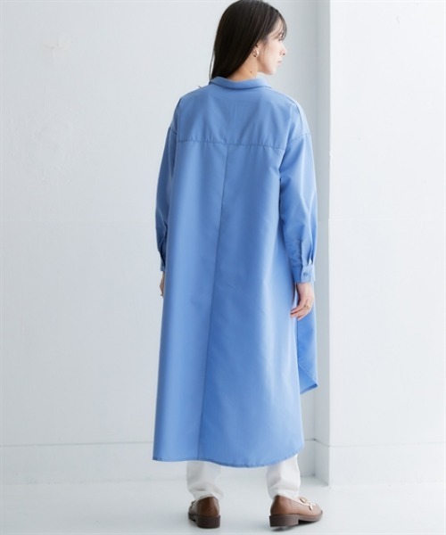 nissen（ニッセン）の「オーバーサイズブロードスキッパーシャツワンピース（UVカット・イージーケア）（シャツワンピース・レディース・グリーン系その他/オフホワイト/ブルー/ピンク系その他・L/M/S/3L/LL）」の17枚目の写真