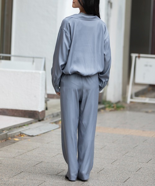 Munich（ミューニック）の「【接触冷感】キュプラツィルテーラードトップス（その他アウター・レディース・ブルーグレー/ブラック/カーキ・FREE）」の16枚目の写真