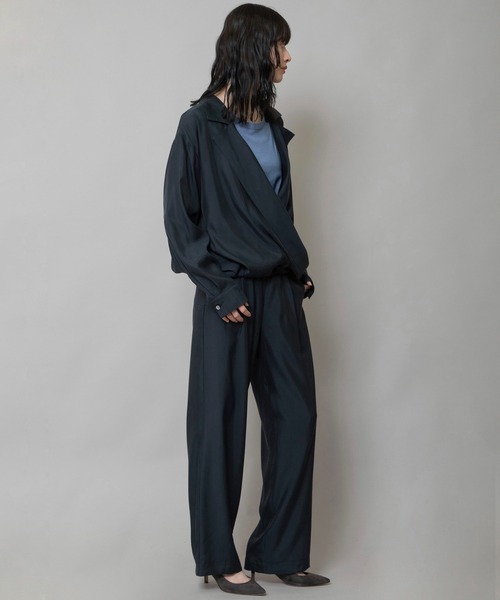 Munich（ミューニック）の「【接触冷感】キュプラツィルテーラードトップス（その他アウター・レディース・ブルーグレー/ブラック/カーキ・FREE）」の15枚目の写真