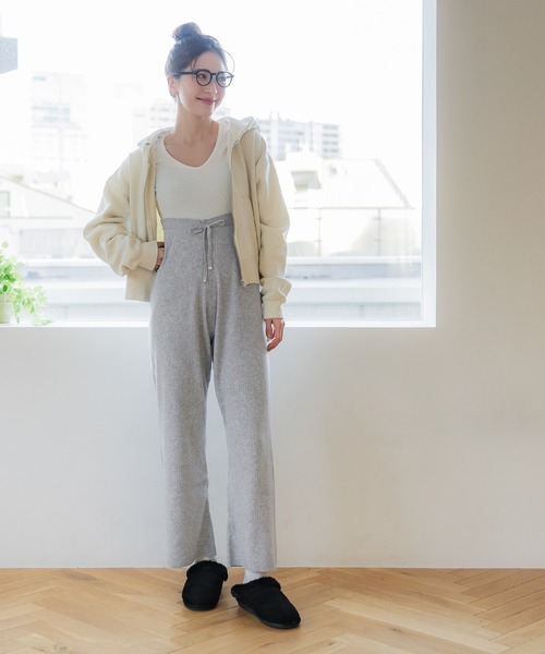 coca(coca)(コカ)の「リブイージーパンツ(その他パンツ・レディース・ブラック/グレー・M/L)」の18枚目の写真
