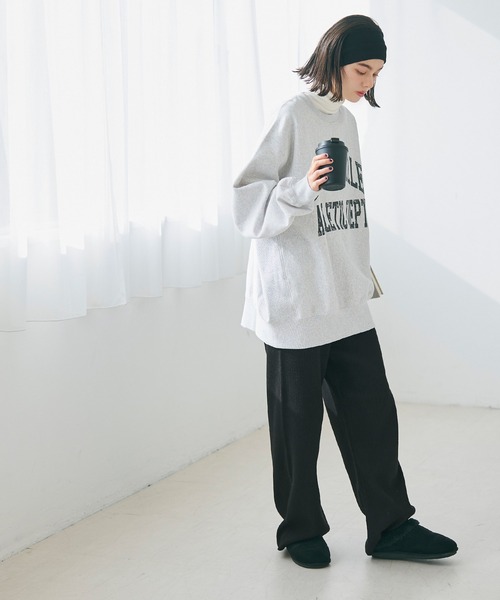 coca(coca)(コカ)の「リブイージーパンツ(その他パンツ・レディース・ブラック/グレー・M/L)」の6枚目の写真