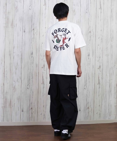 FORGET NEVER（フォーゲットネバー）の「【ムラサキスポーツ限定】FORGET NEVER/フォーゲットネバー 半袖Tシャツ バックプリント 252OO1ST554FN（Tシャツ/カットソー・メンズ・ホワイト/ブラック・XL/L/M）」の9枚目の写真