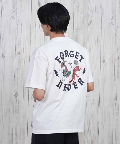 FORGET NEVER（フォーゲットネバー）の「【ムラサキスポーツ限定】FORGET NEVER/フォーゲットネバー 半袖Tシャツ バックプリント 252OO1ST554FN（Tシャツ/カットソー・メンズ・ホワイト/ブラック・XL/L/M）」の5枚目の写真