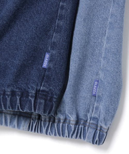 GLAZOS（グラソス）の「【大人向けサイズあり】フードデニムジップアップジャケット（ブルゾン・キッズ・インディゴブルー/ライトブルー・L/M/S/LL）」の12枚目の写真