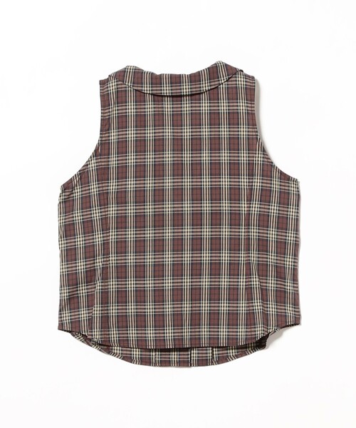 Ray BEAMS(レイビームス)の「チェック ベルテッド ノースリーブ トップス(シャツ/ブラウス・レディース・ネイビー/ブラウン・ONE SIZE)」の21枚目の写真