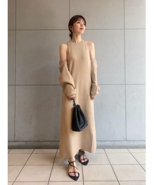 セール】アメスリニットナローワンピース【手洗い可能