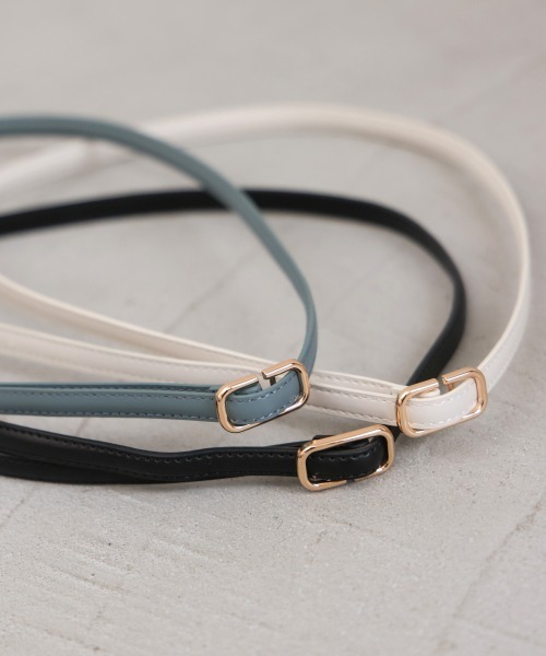 Bab（バブ）の「スクエアモチーフベルト（ベルト・レディース・ベージュ/ブラック/アイボリー/ブルー/モカ/グレイッシュベージュ・ONESIZE）」の13枚目の写真