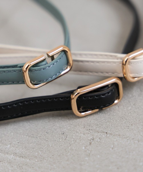 Bab（バブ）の「スクエアモチーフベルト（ベルト・レディース・ベージュ/ブラック/アイボリー/ブルー/モカ/グレイッシュベージュ・ONESIZE）」の14枚目の写真