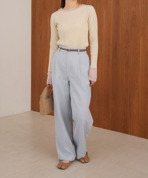 Bab（バブ）の「スクエアモチーフベルト（ベルト・レディース・ベージュ/ブラック/アイボリー/ブルー/モカ/グレイッシュベージュ・ONESIZE）」の19枚目の写真