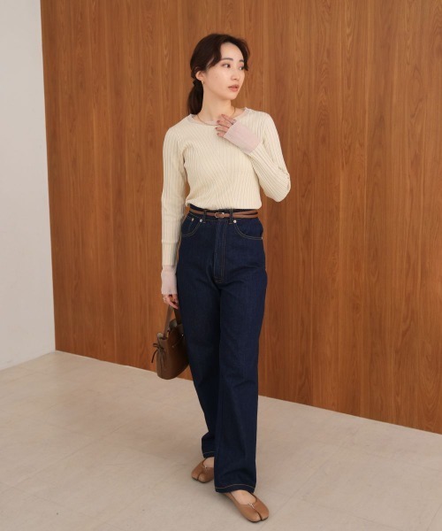 Bab（バブ）の「スクエアモチーフベルト（ベルト・レディース・ベージュ/ブラック/アイボリー/ブルー/モカ/グレイッシュベージュ・ONESIZE）」の21枚目の写真