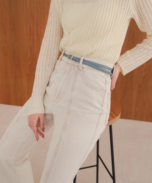 Bab（バブ）の「スクエアモチーフベルト（ベルト・レディース・ベージュ/ブラック/アイボリー/ブルー/モカ/グレイッシュベージュ・ONESIZE）」の17枚目の写真