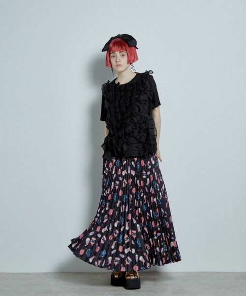 manana suerte SPECIAL EDITION セットアップ SPECIAL EDITION オリジナルプリントプリーツスカート（スカート