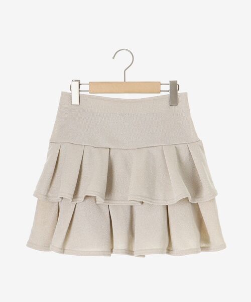 MAJESTIC LEGON（マジェスティックレゴン）の「ティアードフリルミニスカパン（スカート・レディース・アイボリー/グレー/チャコールグレー・MEDIUM）」の20枚目の写真