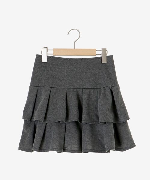 MAJESTIC LEGON（マジェスティックレゴン）の「ティアードフリルミニスカパン（スカート・レディース・アイボリー/グレー/チャコールグレー・MEDIUM）」の18枚目の写真