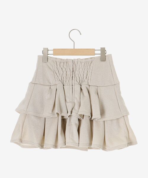 MAJESTIC LEGON（マジェスティックレゴン）の「ティアードフリルミニスカパン（スカート・レディース・アイボリー/グレー/チャコールグレー・MEDIUM）」の17枚目の写真