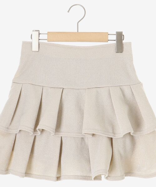 MAJESTIC LEGON（マジェスティックレゴン）の「ティアードフリルミニスカパン（スカート・レディース・アイボリー/グレー/チャコールグレー・MEDIUM）」の16枚目の写真