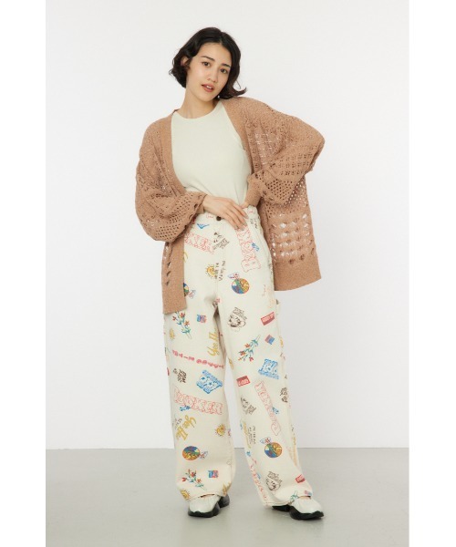 RODEO CROWNS WIDE BOWL（ロデオクラウンズワイドボウル）の「カラーニットボレロ（カーディガン/ボレロ・レディース・グリーン/アイボリー/ブラウン・FREE）」の13枚目の写真