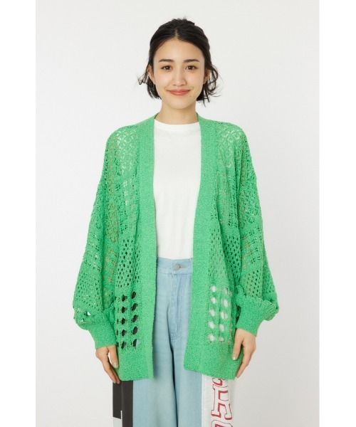 RODEO CROWNS WIDE BOWL（ロデオクラウンズワイドボウル）の「カラーニットボレロ（カーディガン/ボレロ・レディース・グリーン/アイボリー/ブラウン・FREE）」の20枚目の写真