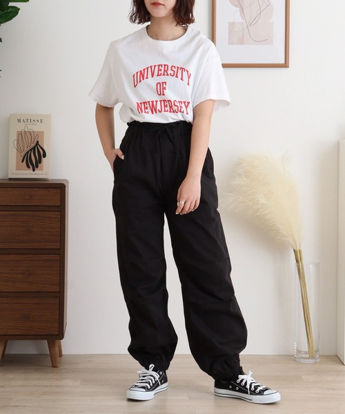 atONE(アットワン)の「リラックスワイド パラシュートパンツ(その他パンツ・レディース・ベージュ/ブラック/カーキ・L/M/3L/LL/4L)」の7枚目の写真