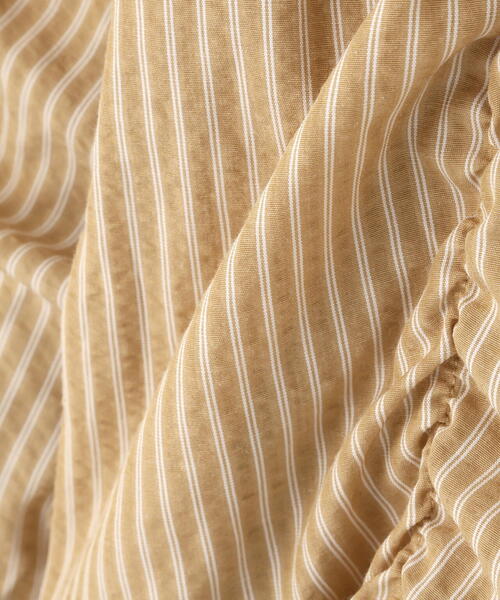 FREE'S MART（フリーズマート）の「◆シャーリングストライプシャツ（シャツ/ブラウス・レディース・ベージュ/ホワイト/ブルー・FREE）」の5枚目の写真