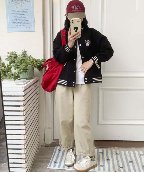 aimoha（アイモハ）の「カジュアルスタジャン（スタジャン・レディース・ピンク/ブラック/ベージュ・FREE）」の9枚目の写真