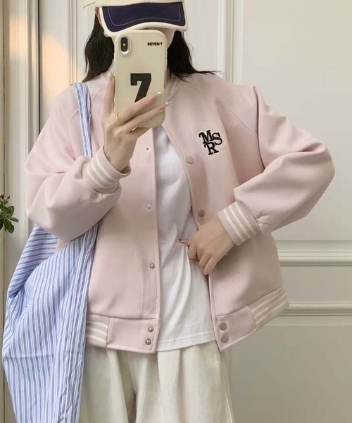 aimoha（アイモハ）の「カジュアルスタジャン（スタジャン・レディース・ピンク/ブラック/ベージュ・FREE）」の13枚目の写真