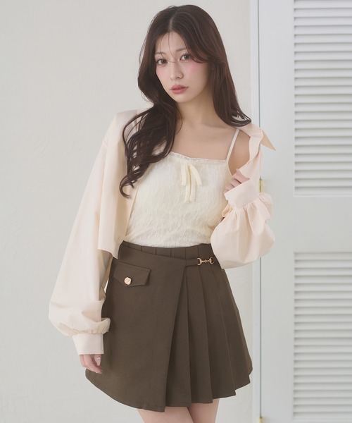 Ambre Neige(アンブルネージュ)の「flower design camisole / 花柄カップ付きキャミソール(キャミソール・レディース・アイボリー/オフホワイト/ブラック/ナチュラル・FREE)」の10枚目の写真