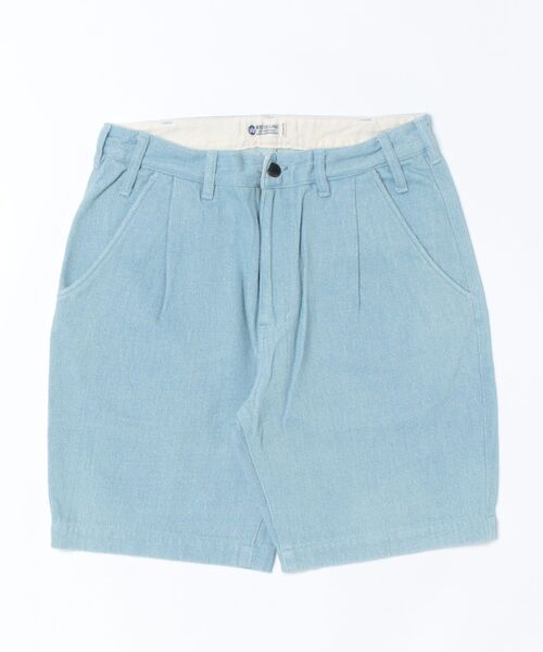 WHITE LINE(ホワイトライン)の「【8】【WHITE LINE(ホワイトライン)】デニムショートパンツ(デニムパンツ・レディース・サックスブルー/インディゴブルー・44/46/48)」の1枚目の写真