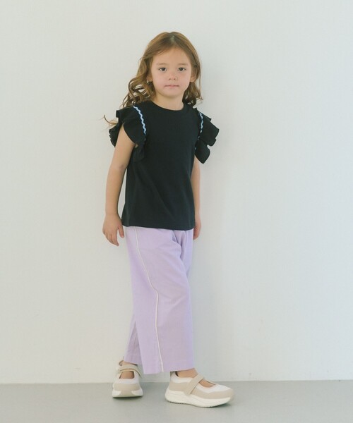 green label relaxing(グリーンレーベルリラクシング)の「ストラップ スニーカー / キッズ 17cm23cm(スニーカー・キッズ・ブラック/ベージュ・23cm/20cm/22cm/18cm/21cm/19cm/17cm)」の3枚目の写真