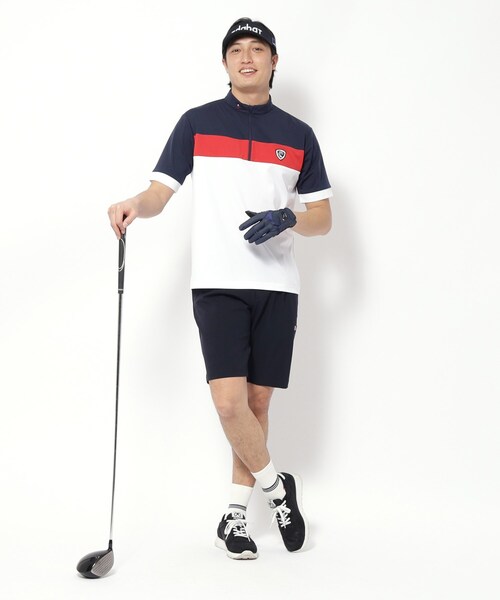 adabat（アダバット）の「【新レーベル ADABAT NAVY】UVカット/接触冷感 ストレッチツイルハーフパンツ（その他パンツ・メンズ・ホワイト/ネイビー・50/48/46）」の15枚目の写真